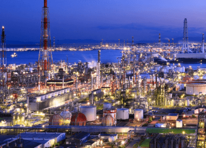 四日市工業地帯の夜景