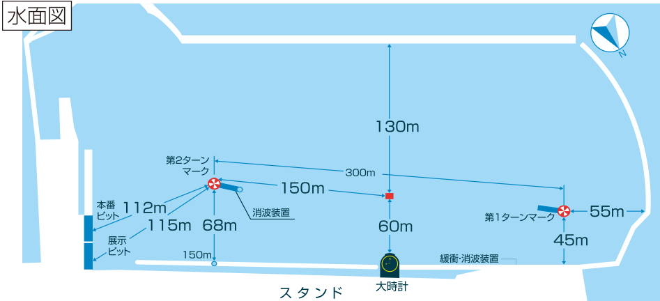 ボートレース徳山の水面図