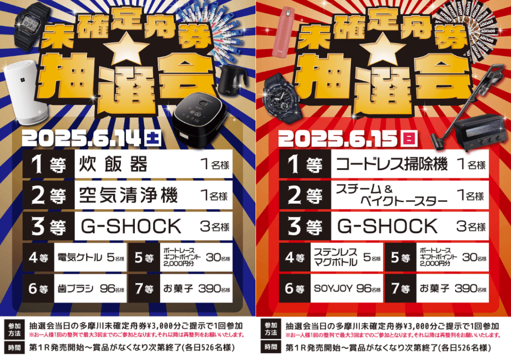 イースタンヤング未確定舟券抽選会