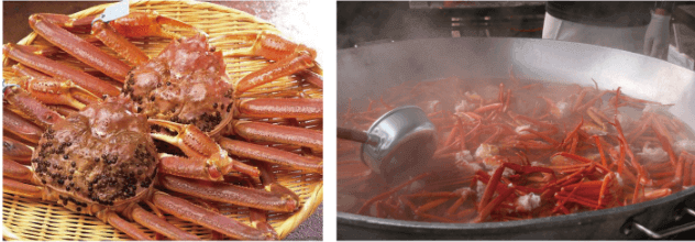 カニ汁・松葉ガニ・紅ずわいガニ・