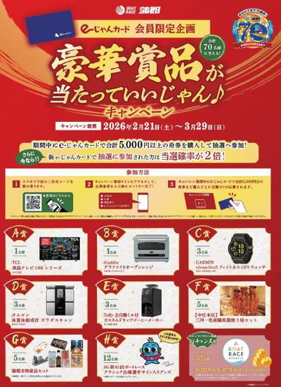 豪華賞品が当たっていいじゃん♪