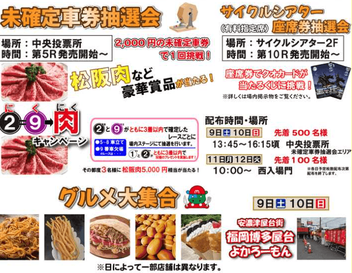 未確定車券抽選会/サイクルシアター座席抽選会
