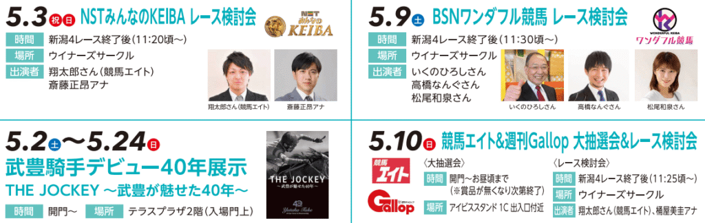 第1回新潟競馬イベント情報