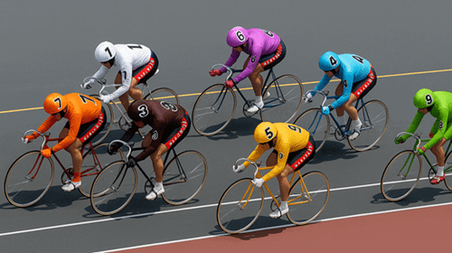 競輪のレース中のイメージ